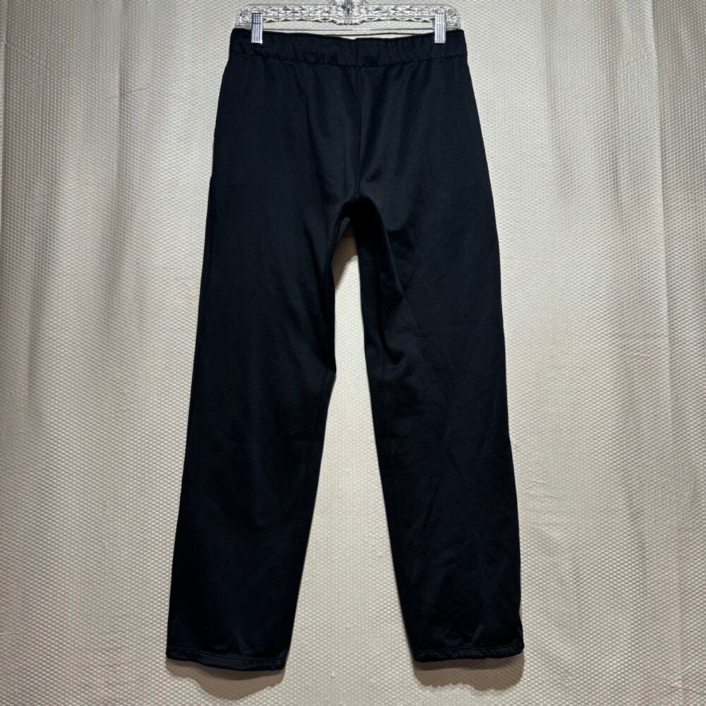 Nike Therma-FIT Fleece Track Pants Womens Small Black Wide Straight Leg Swoosh - Picture 8 of 8